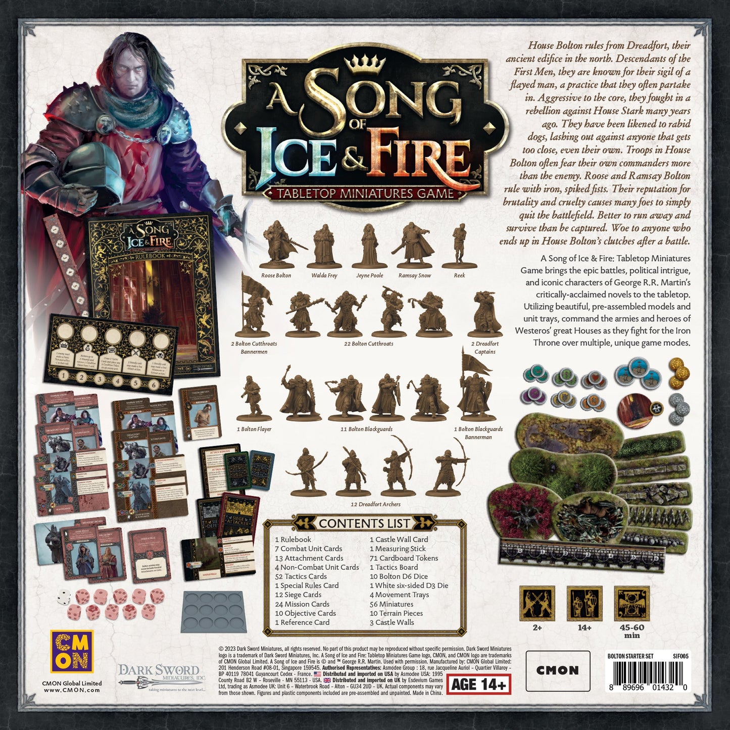 A Song of Ice & Fire Tabletop Miniatures Game - Bolton Starter Set - Board Game Chiến Thuật - CMON