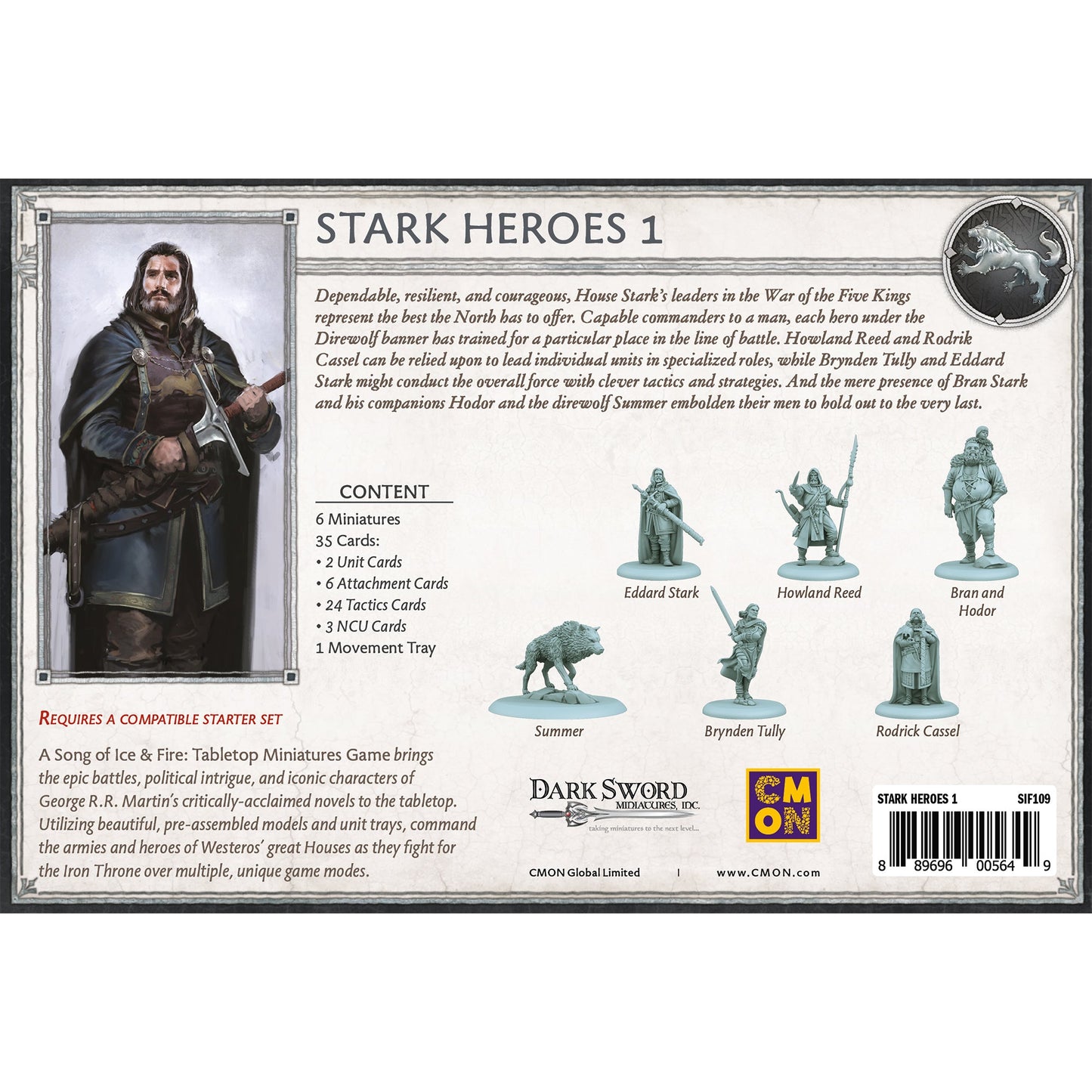 A Song of Ice & Fire Tabletop Miniatures Game Stark Heroes Set I - Board Game Chiến Thuật - CMON