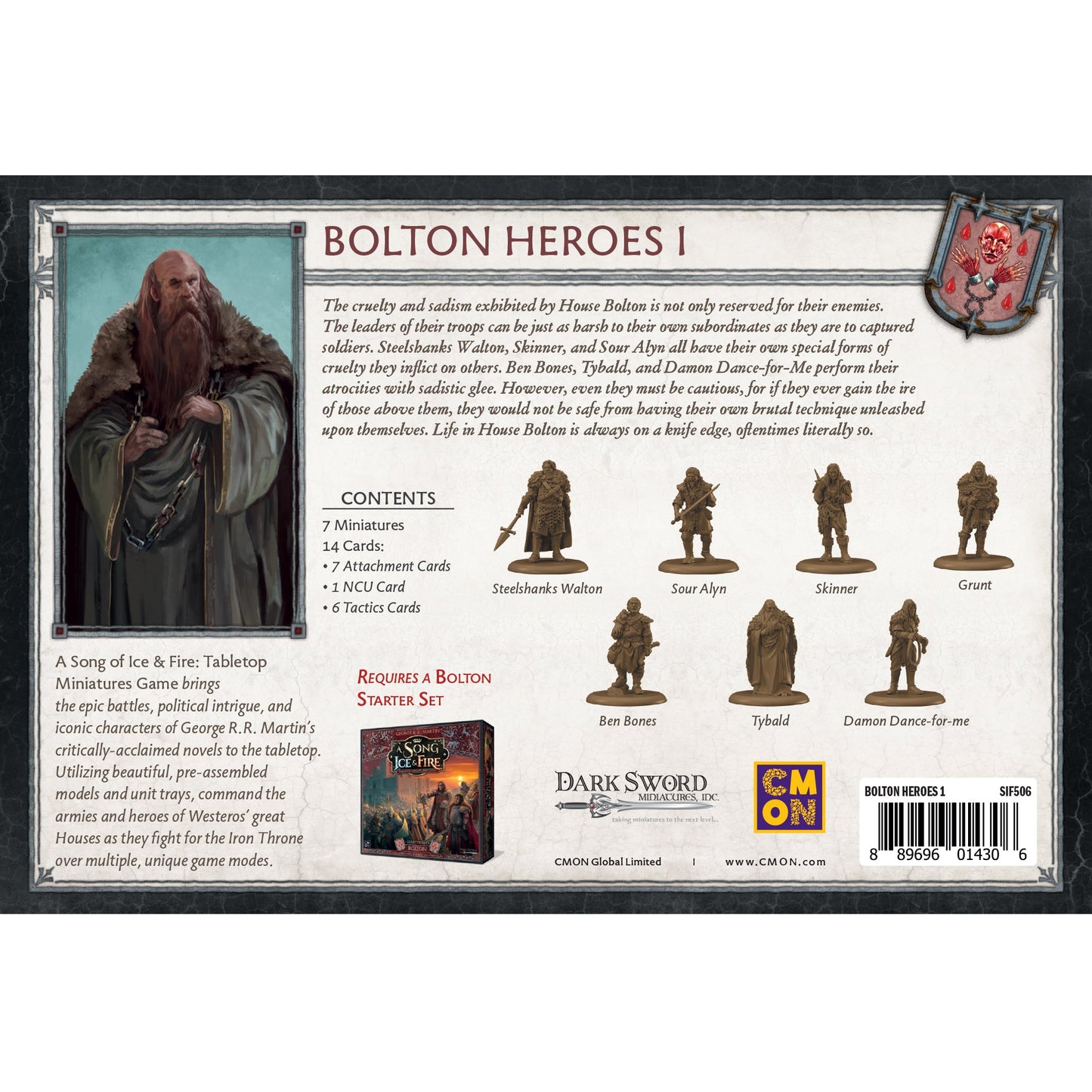 A Song of Ice & Fire Tabletop Miniatures Game - Bolton Heroes 1 - Board Game Chiến Thuật - CMON