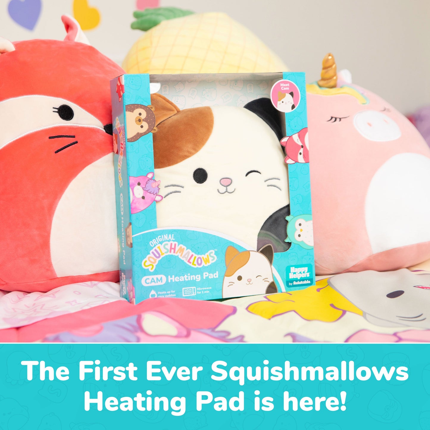 Squishmallows Cam Heating Pad - Đệm Sưởi Giảm Đau Bụng Kinh & Thư Giãn - Relatable - Hình ảnh bổ sung 7