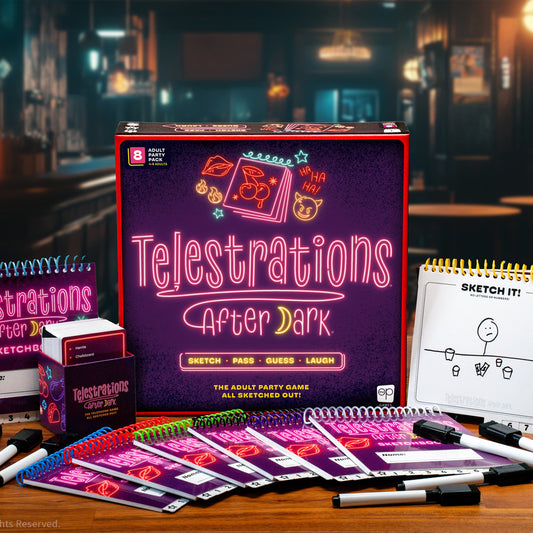 Telestrations® After Dark® 8 Player (2nd Edition) - Board Game Vẽ Hình Đoán Chữ 18+ - The Op Games