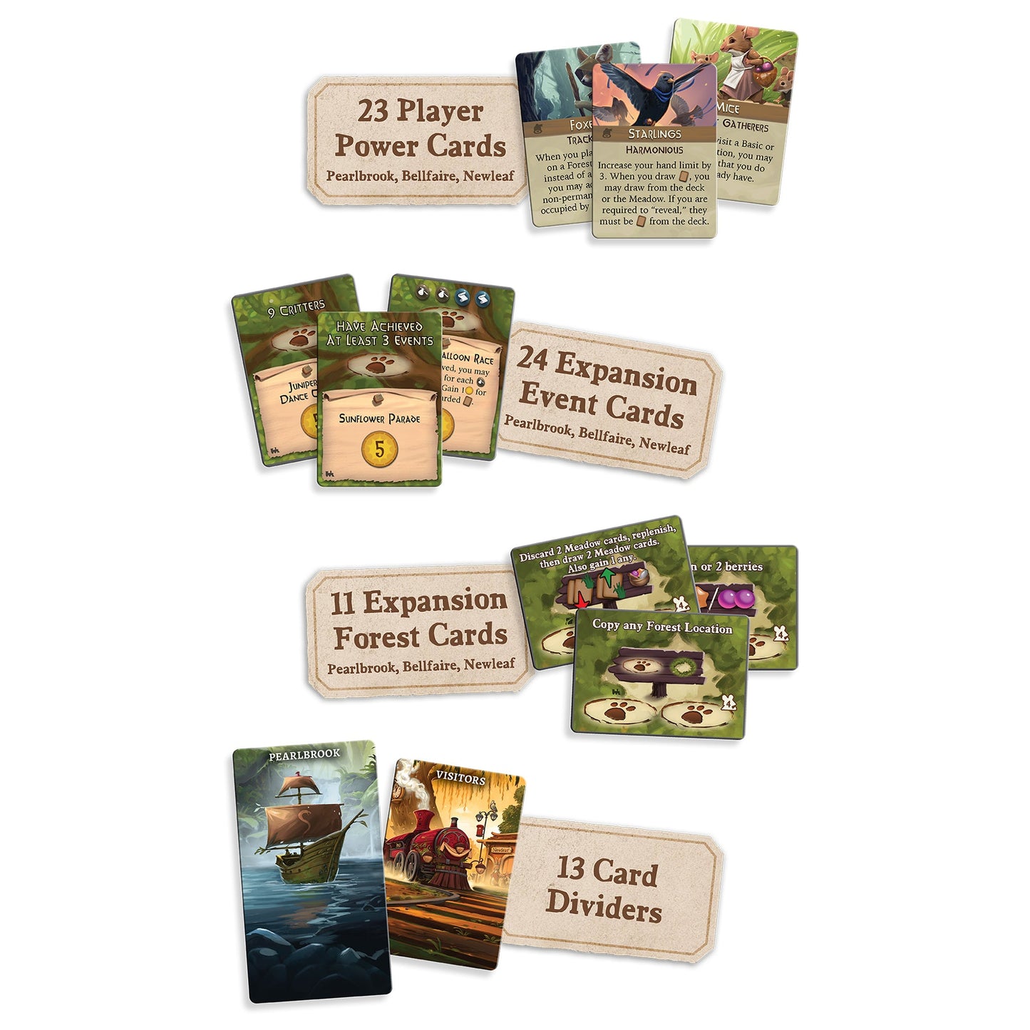 Everdell Expansions Oversized Cards - Bộ thẻ bài Tarot Art mở rộng - Tabletop Tycoon