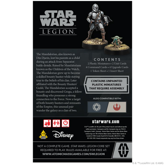 Star Wars: Legion - Din Djarin & Grogu Operative Expansion - Bộ Mở Rộng Board Game Chiến Thuật - Atomic Mass Games