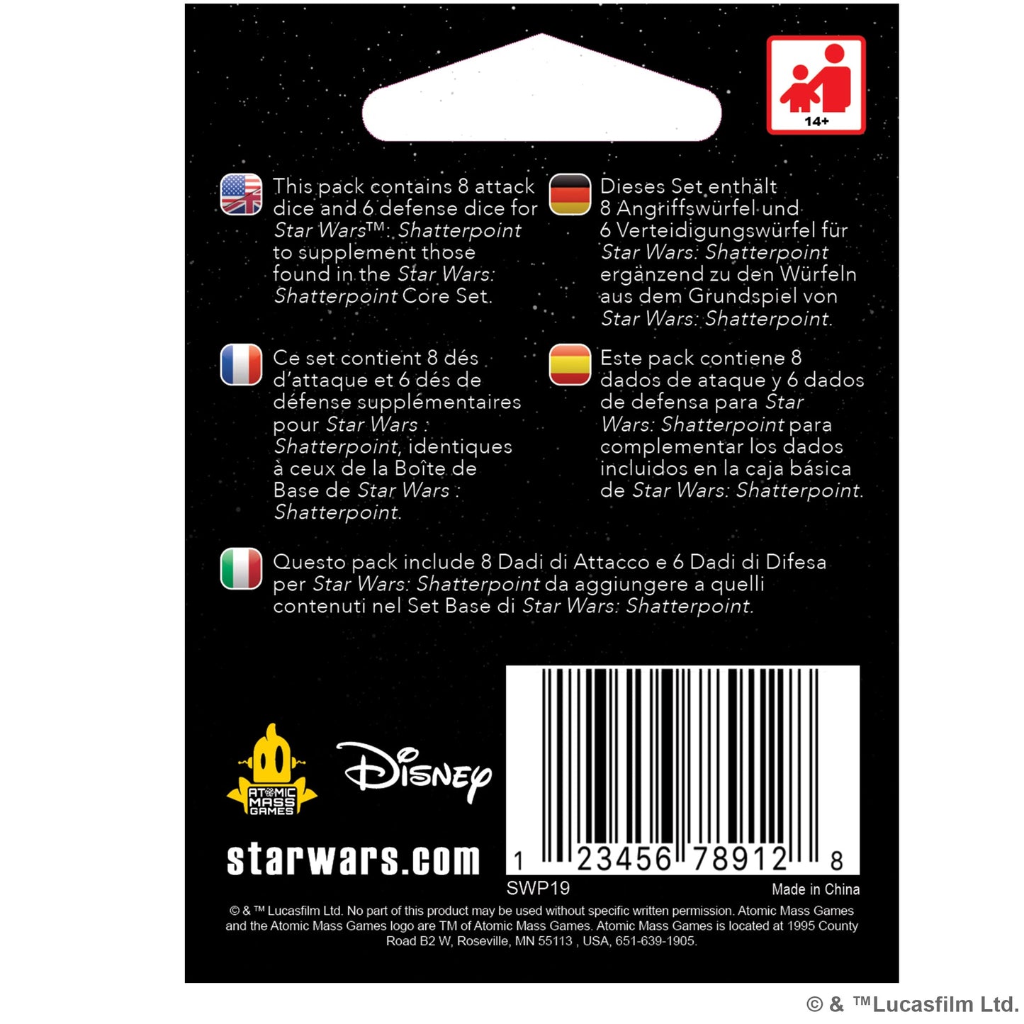 Star Wars: Shatterpoint - Dice Pack | Bộ Xúc Xắc Phụ Kiện | Atomic Mass Games