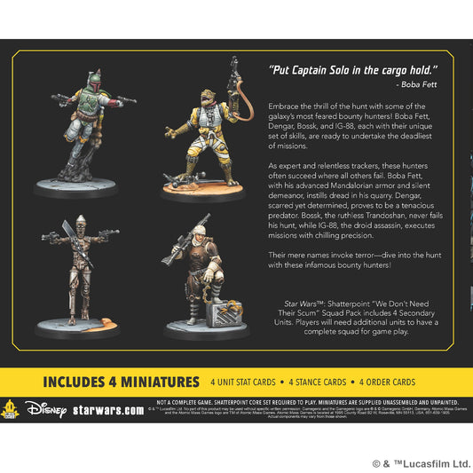 Star Wars: Shatterpoint - We Don’t Need Their Scum Unit Pack - Bộ Mở Rộng Miniature Thợ Săn Tiền Thưởng - Atomic Mass Games