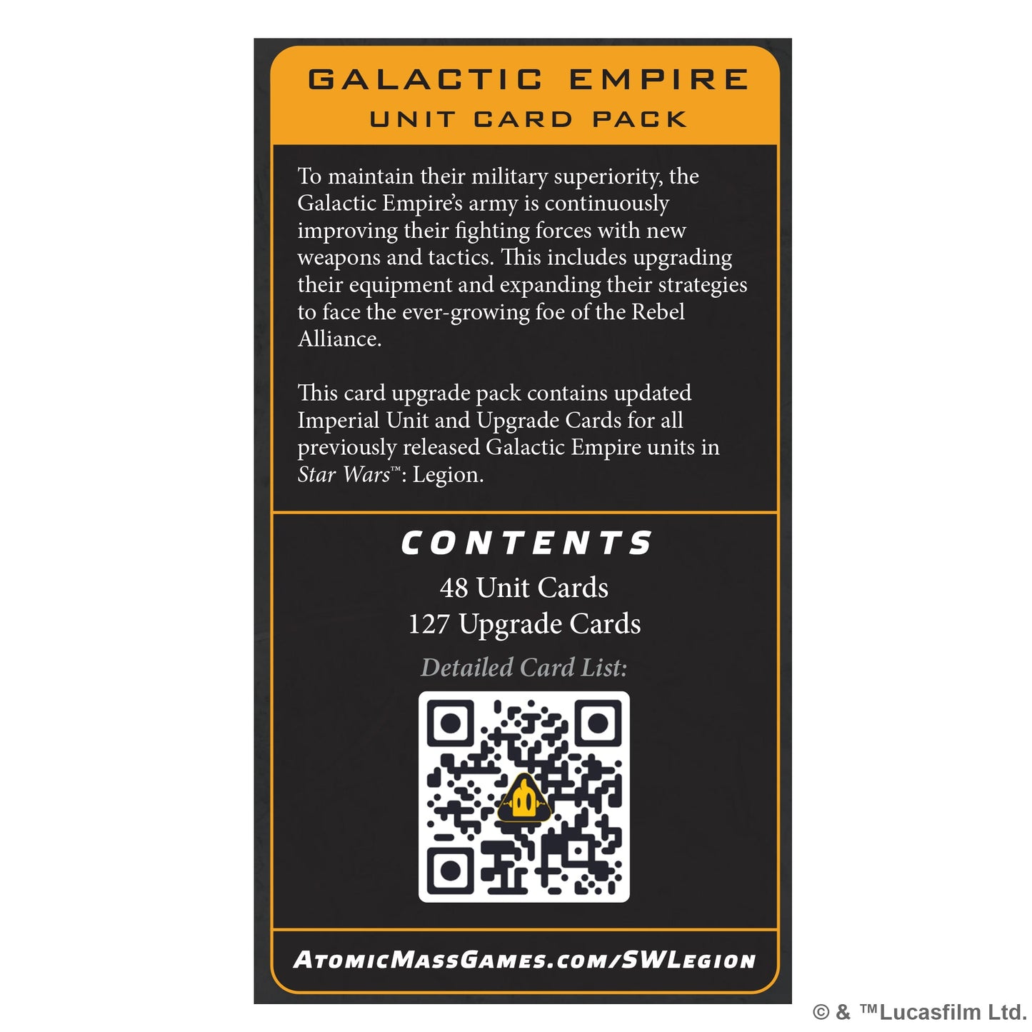 Star Wars: Legion - Empire Card Pack - Bộ Thẻ Bài Mở Rộng Phe Đế Chế - Atomic Mass Games