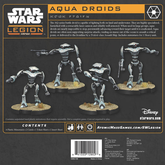 Star Wars: Legion - Aqua Droid Unit Expansion - Mô hình trò chơi chiến thuật - Atomic Mass Games