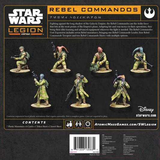 Star Wars: Legion - Rebel Commandos - Bộ Mở Rộng Trò Chơi Sa Bàn - Atomic Mass Games