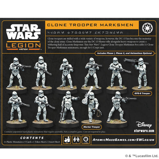 Star Wars: Legion – Clone Trooper Marksmen - Bộ Mở Rộng Game Chiến Thuật Sa Bàn - Atomic Mass Games