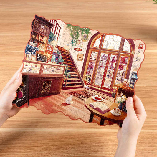 Rowood Cozy Winter Café Wooden Jigsaw Puzzle - Tranh ghép gỗ 3D - Rolife