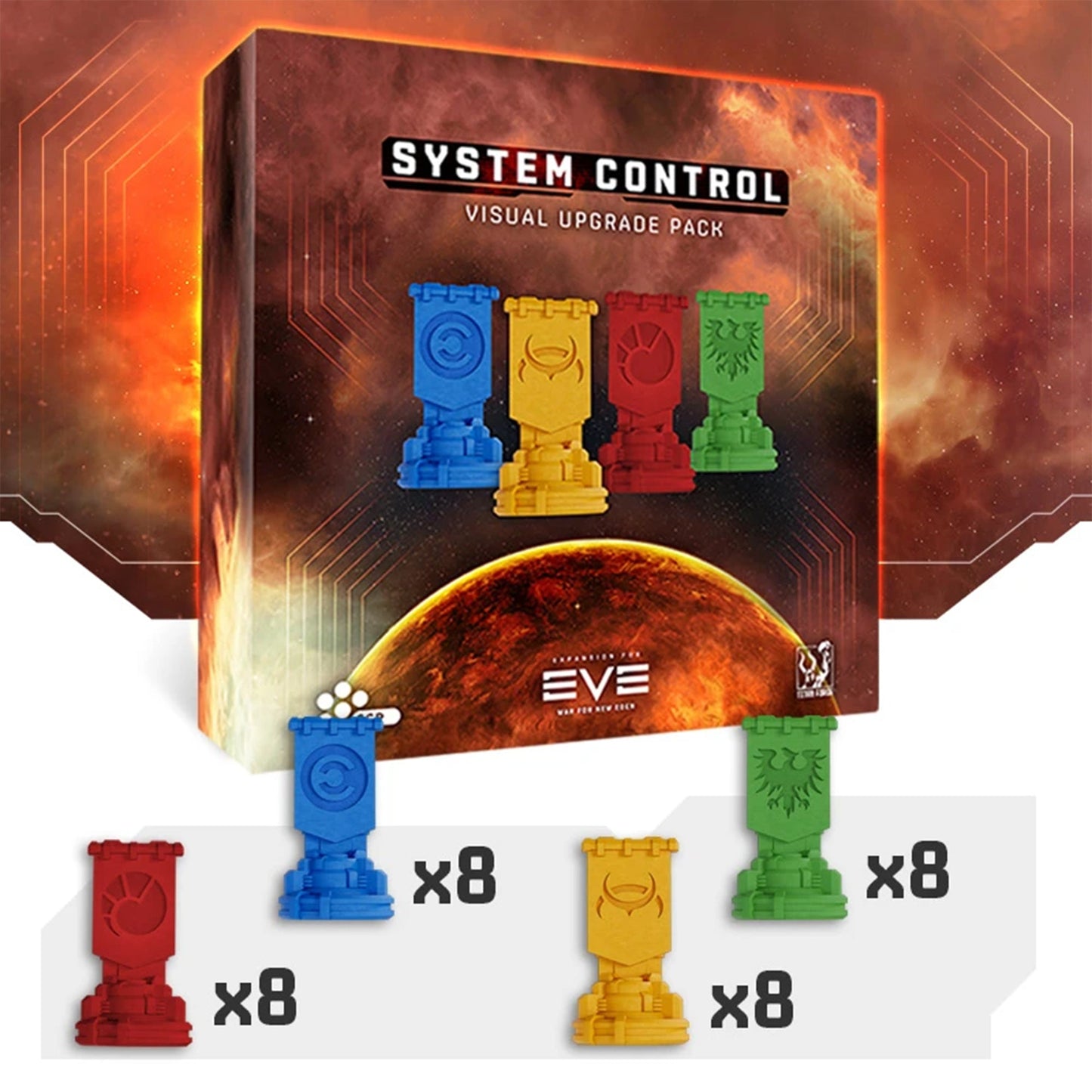 EVE: War for New Eden - Control Pack Visual Upgrade - Bộ nâng cấp mô hình Board Game - Rebel