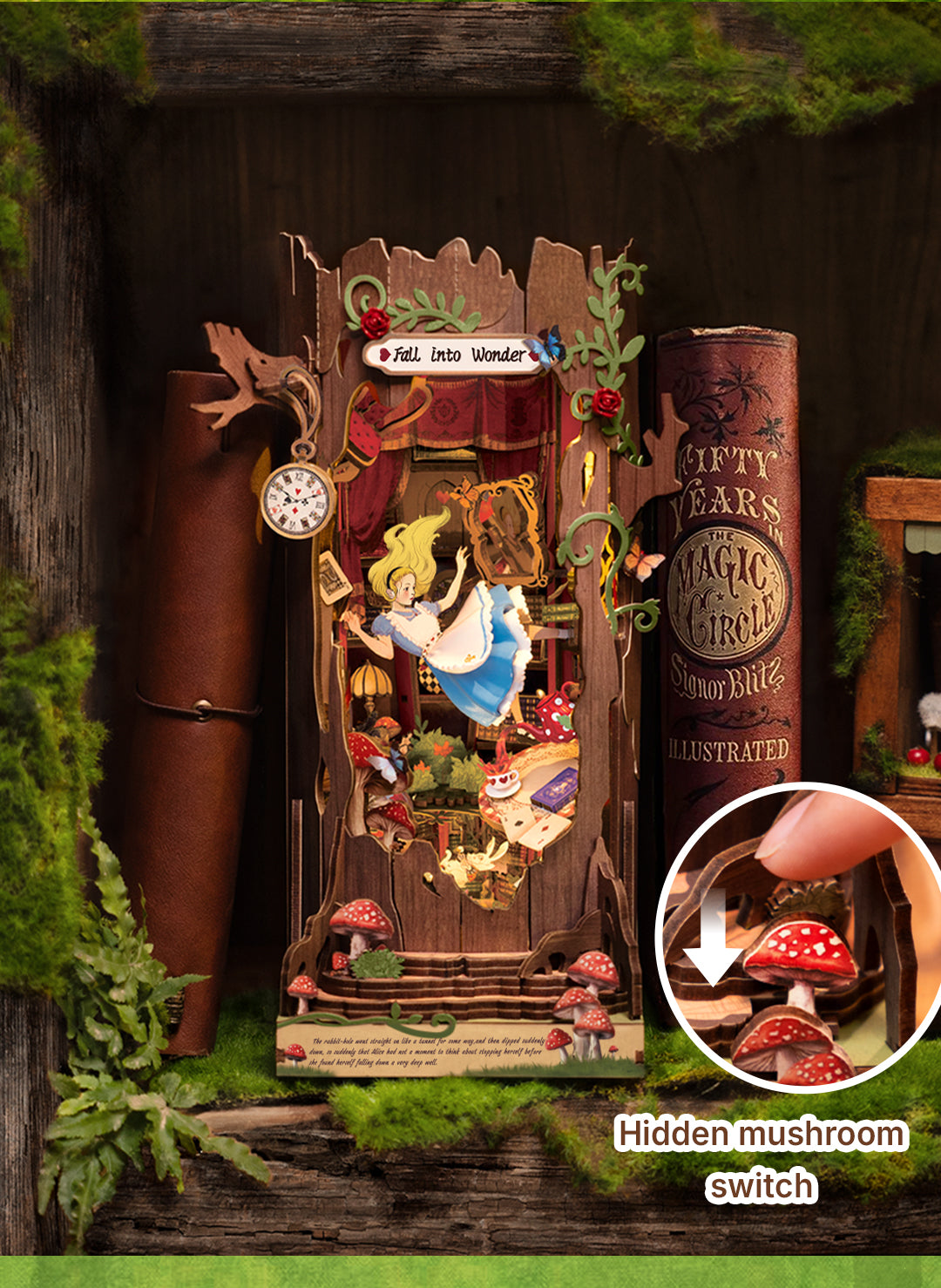 Rolife Fall into Wonder - Mô hình chặn sách Book Nook TGB12 (DIY)