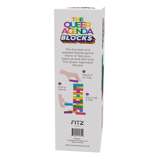 The Queer Agenda - BLOCKS! - Trò Chơi Rút Gỗ Pride - Fitz Games