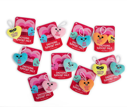 Mini Plush Valentine’s Gift Set – 10 Hearts + 10 Cards - Bộ 10 Trái Tim Nhồi Bông & Thiệp Valentine - Relatable