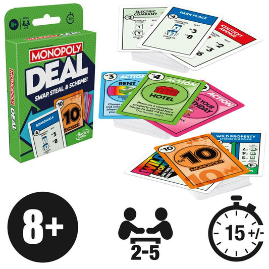Bộ Bài Monopoly Deal - Game Gia Đình Tốc Độ Cao (2-5 Người, 8 Tuổi+) Hasbro