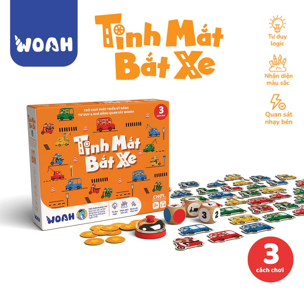 Đồ chơi Tinh mắt bắt xe cao cấp cho bé từ 3 tuổi - Board game kỹ năng - Thương hiệu Woah - Hình ảnh bổ sung 4