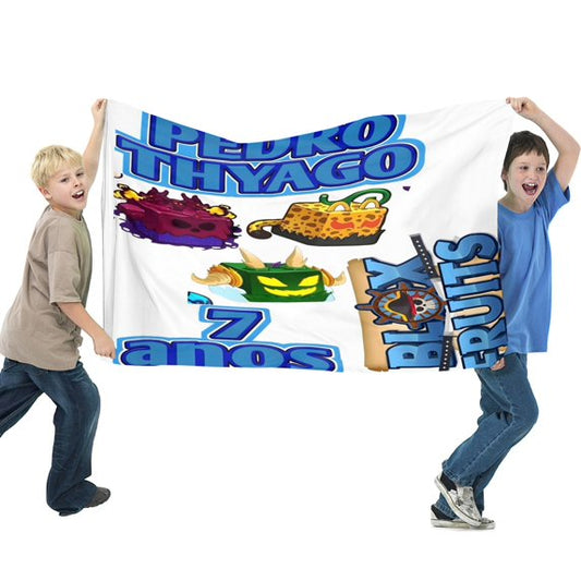 Blox Fruits Pattern Flag Decoration - Cờ Trang Trí Họa Tiết Ngôi Sao 90x150cm - WZXXL