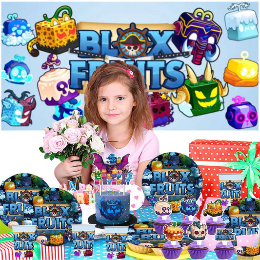 Blox Fruits Cake Topper Cupcake Set - Bộ Trang Trí Bánh Kem Sinh Nhật - Zhouqianger