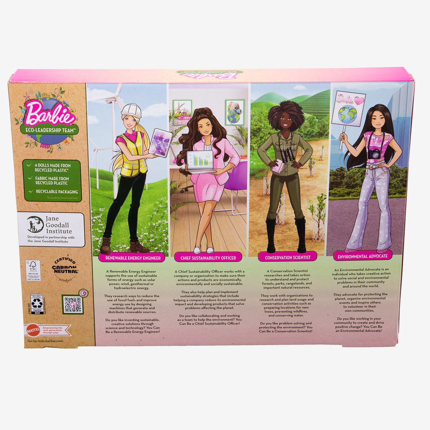 Barbie Eco-Leadership Team (2022 Career of the Year Four Doll Set) Bộ 4 Búp Bê Nghề Nghiệp Bảo Vệ Môi Trường Barbie Barbie -
