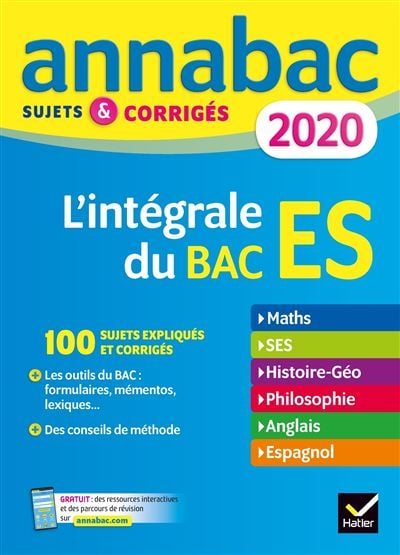 Annabac 2020 - Integral