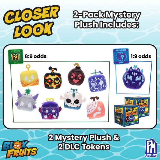 BLOX FRUITS - Collectible Mystery Plush 2-Pack (4" Tall, Series 2) - Bộ 2 Thú Bông Bí Ẩn Sưu Tầm PhatMojo