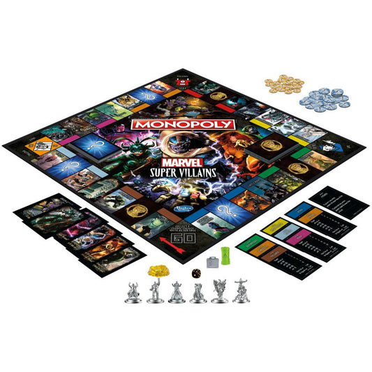 Monopoly: Phiên Bản Marvel Super Villains - Board Game Cho Gia Đình & Trẻ Em (F5270)