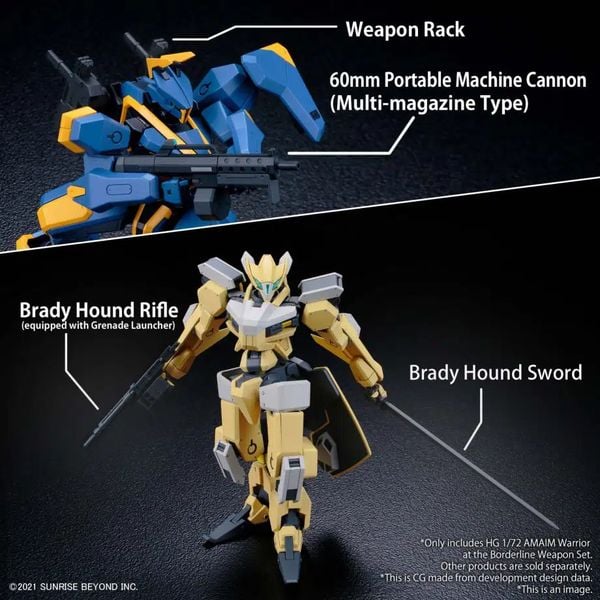 Amaim Warrior at the Borderline Weapon Set - Kyoukai Senki - HG 1/72