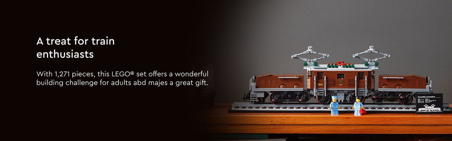 LEGO® Crocodile Locomotive - Mô hình Đầu máy Xe lửa Cổ điển - LEGO 10277 - Hình ảnh bổ sung 6
