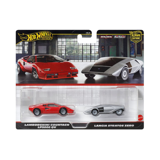 Premiums Lancia Stratos Zero Supercar Duo Model Toy - Bộ đôi mô hình siêu xe - Hot Wheels HBL96