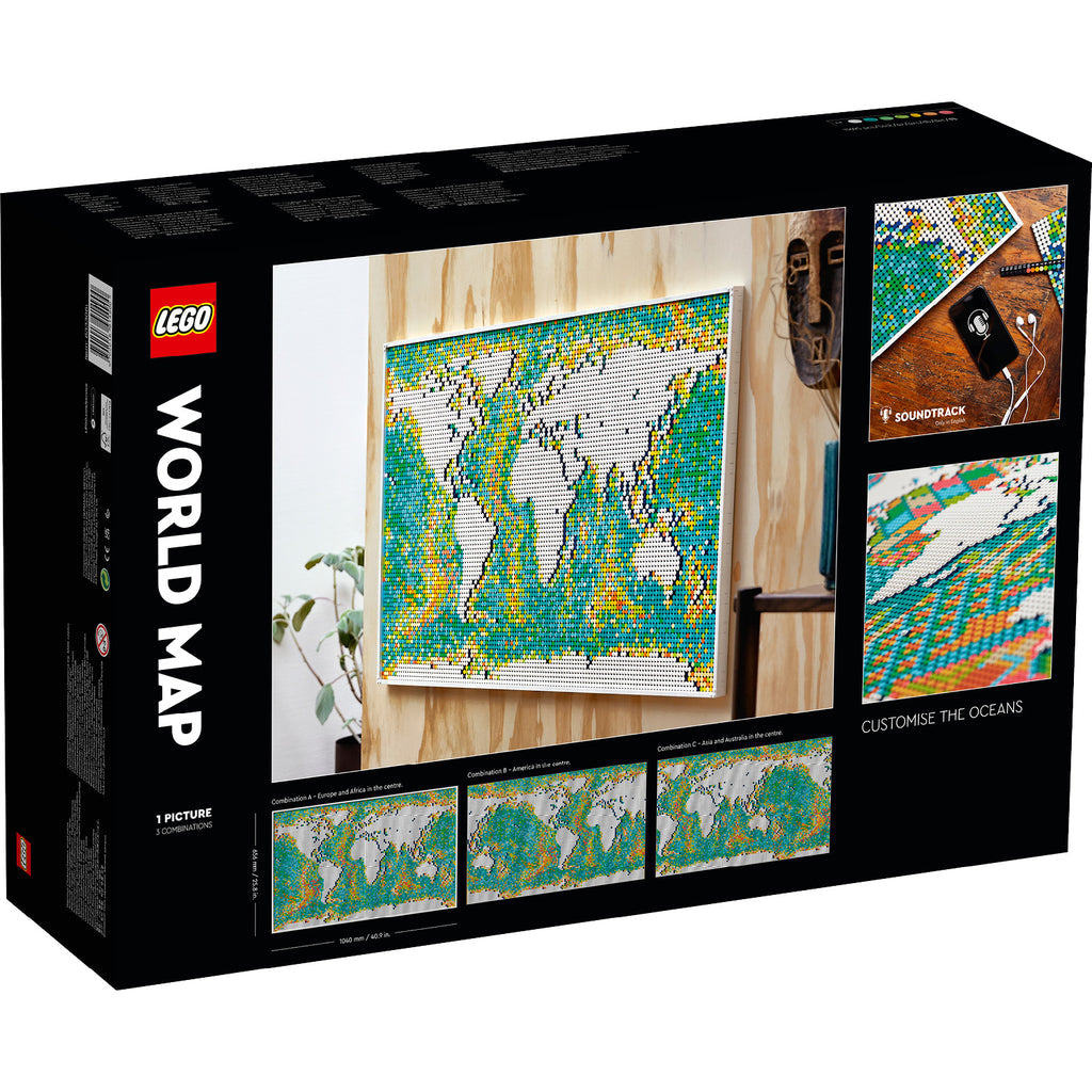 LEGO® Art World Map - Bản đồ thế giới lắp ráp 11.695 chi tiết - LEGO 31203