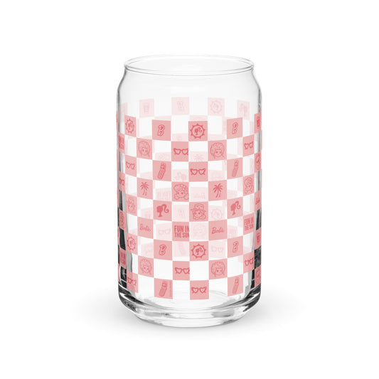 Barbie Checkerboard Icons Cutie Clear Glass