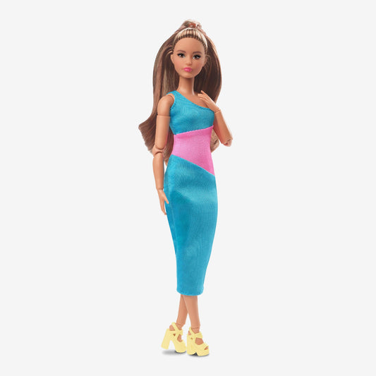 Barbie Looks Doll (Petite, Long Brunette Hair) - Búp bê thời trang cao cấp - Mattel Signature #15 - Hình ảnh chi tiết 2