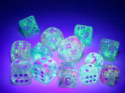 Nebula® Polyhedral Wisteria/white Luminary™ 7-Die Set - Bộ Xúc Xắc 7 Viên - Chessex