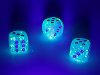 Luminary™ 12mm d6 Sky/silver Dice Block™ (36 dice) - Bộ Xúc Xắc 36 Viên - Chessex - Hình ảnh chi tiết 2