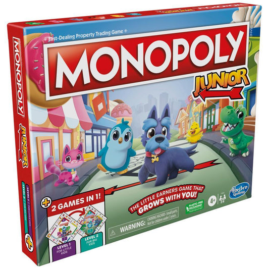 Monopoly Junior - Cờ Tỷ Phú Cho Trẻ Em (Bàn Cờ 2 Mặt, 2 Trong 1) Hasbro