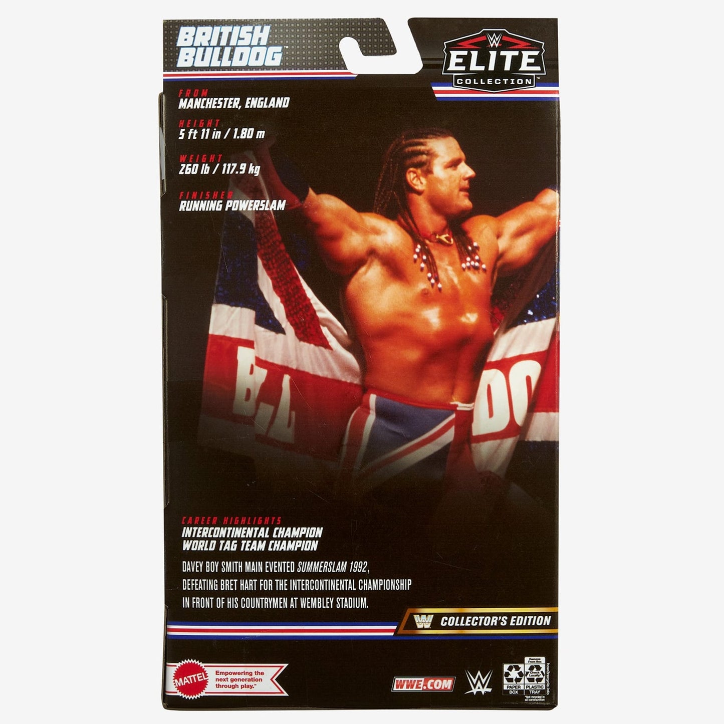 WWE British Bulldog™ Elite Collection Action Figure - Mô hình nhân vật WWE Elite Mattel HJM64 - Hình ảnh bổ sung 8