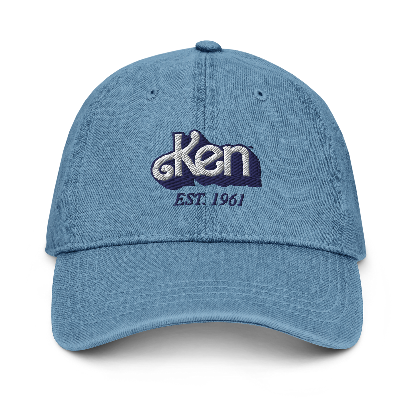Kencore™ Established 1959 Logo Denim Dad Hat - Nón Kết Denim Cao Cấp Mattel Creations - Hình ảnh sản phẩm