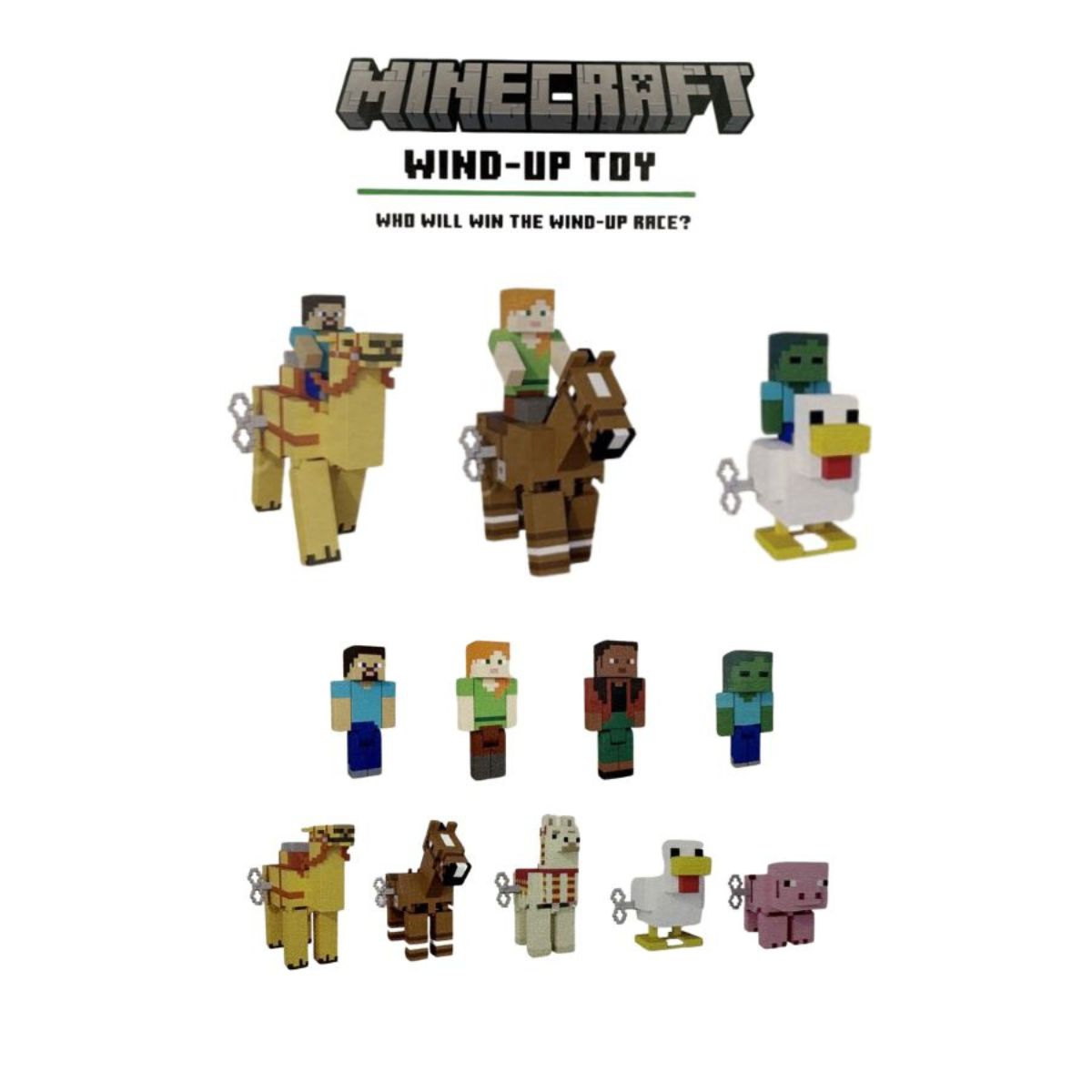 Minecraft Wind-Up Chicken Jockey Toy - Đồ chơi dây cót - MINECRAFT PMI CHI/MC1014