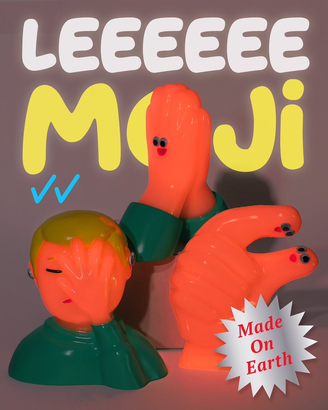 LEEEEEEMOJI 400% - Mô Hình Art Toy Sofubi Chính Hãng LeeeeeeToy LeeeeeeToy - ảnh 2 - Art Toy