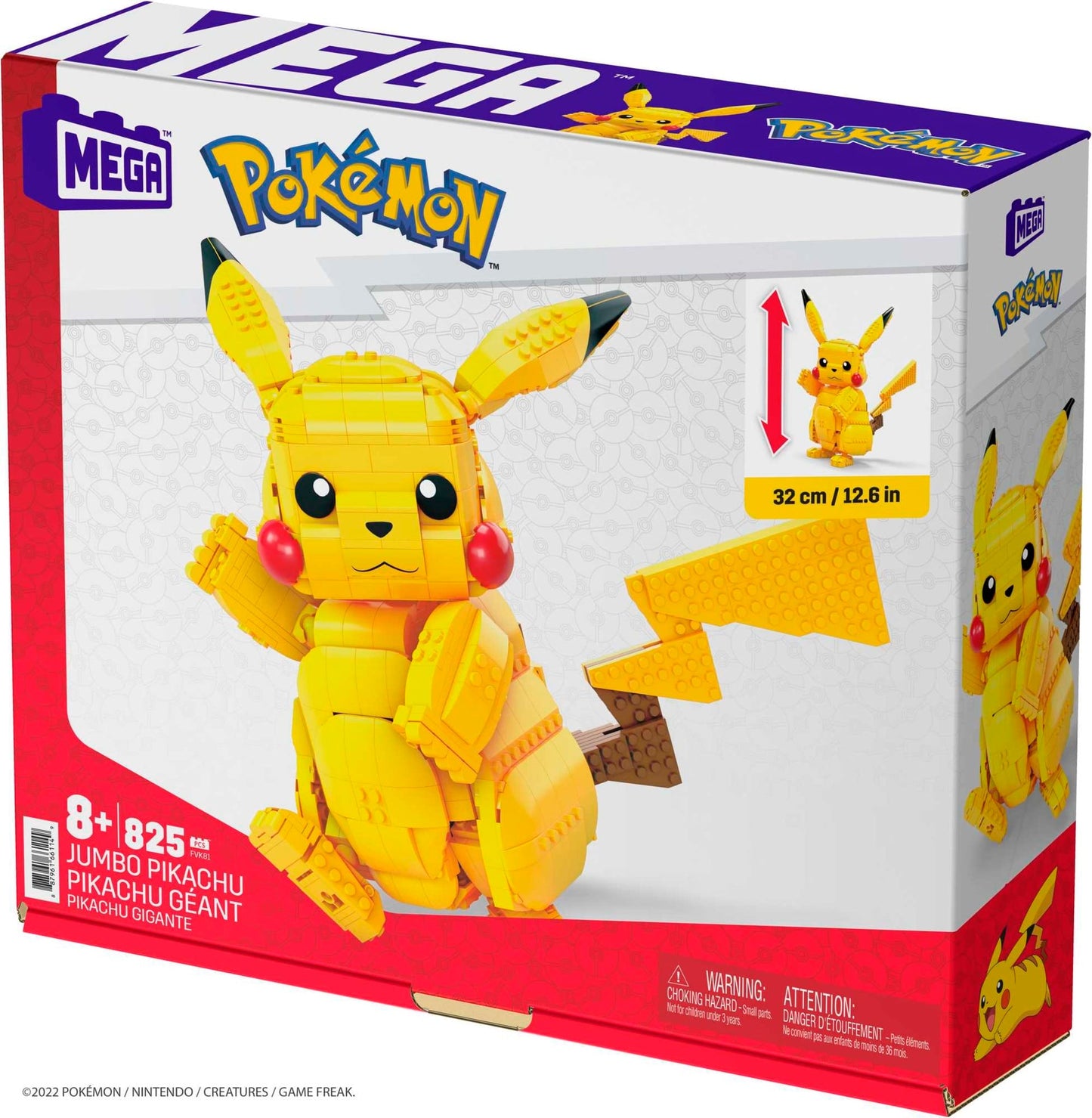 MEGA Pokémon Building Toy Kit Jumbo Pikachu - Mô hình lắp ráp Pikachu khổng lồ chính hãng MEGA MEGA - ảnh 2 - Building Sets