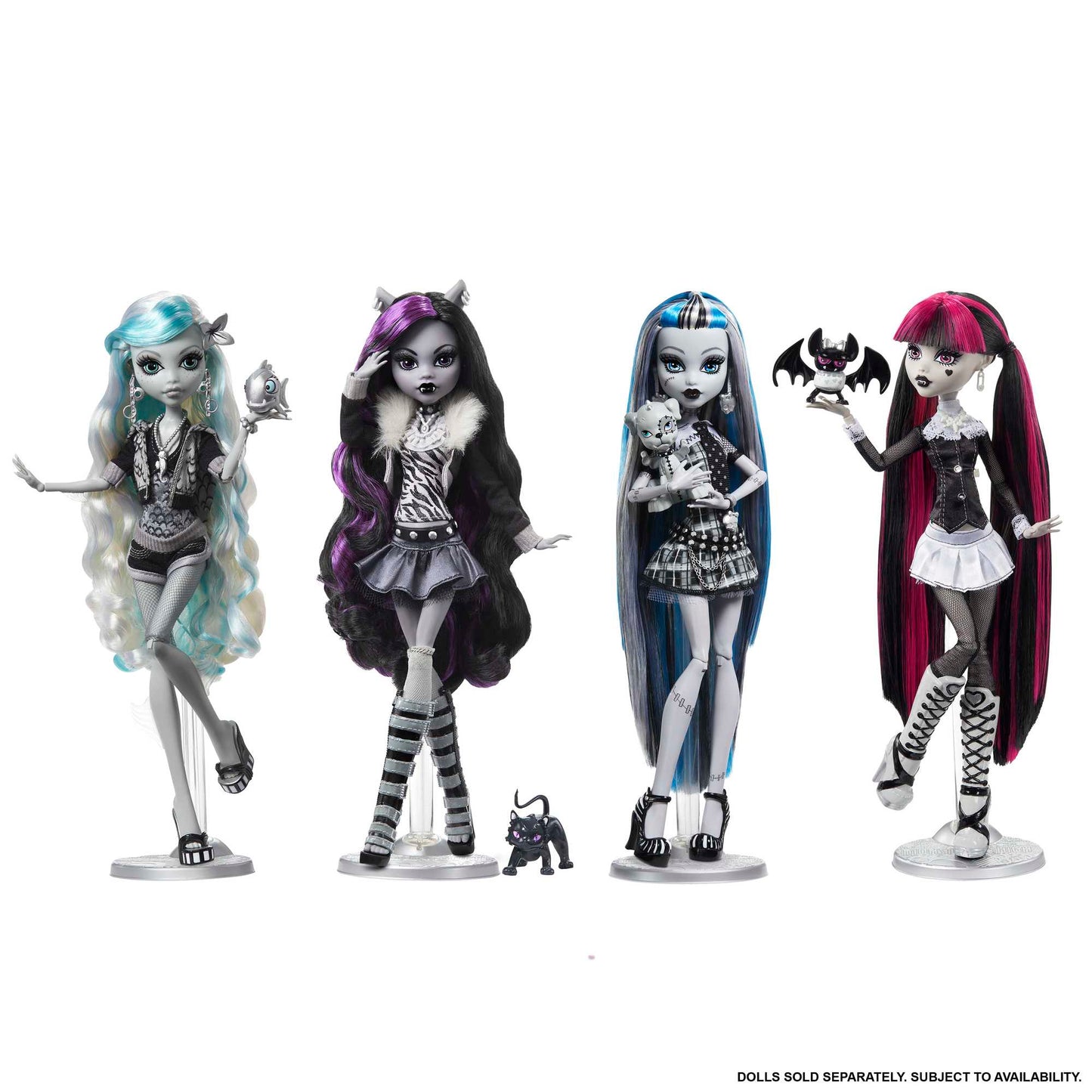 Monster High Reel Drama Clawdeen Wolf Doll - Búp Bê Sưu Tầm Bản Đen Trắng - Mattel HKN28 - Hình ảnh bổ sung 7