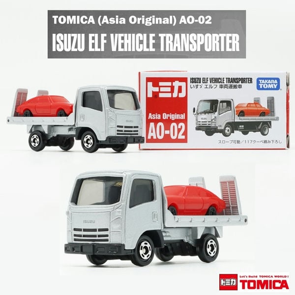 Tomica Asia Original AO-02 Isuzu Elf Vehicle Transporter