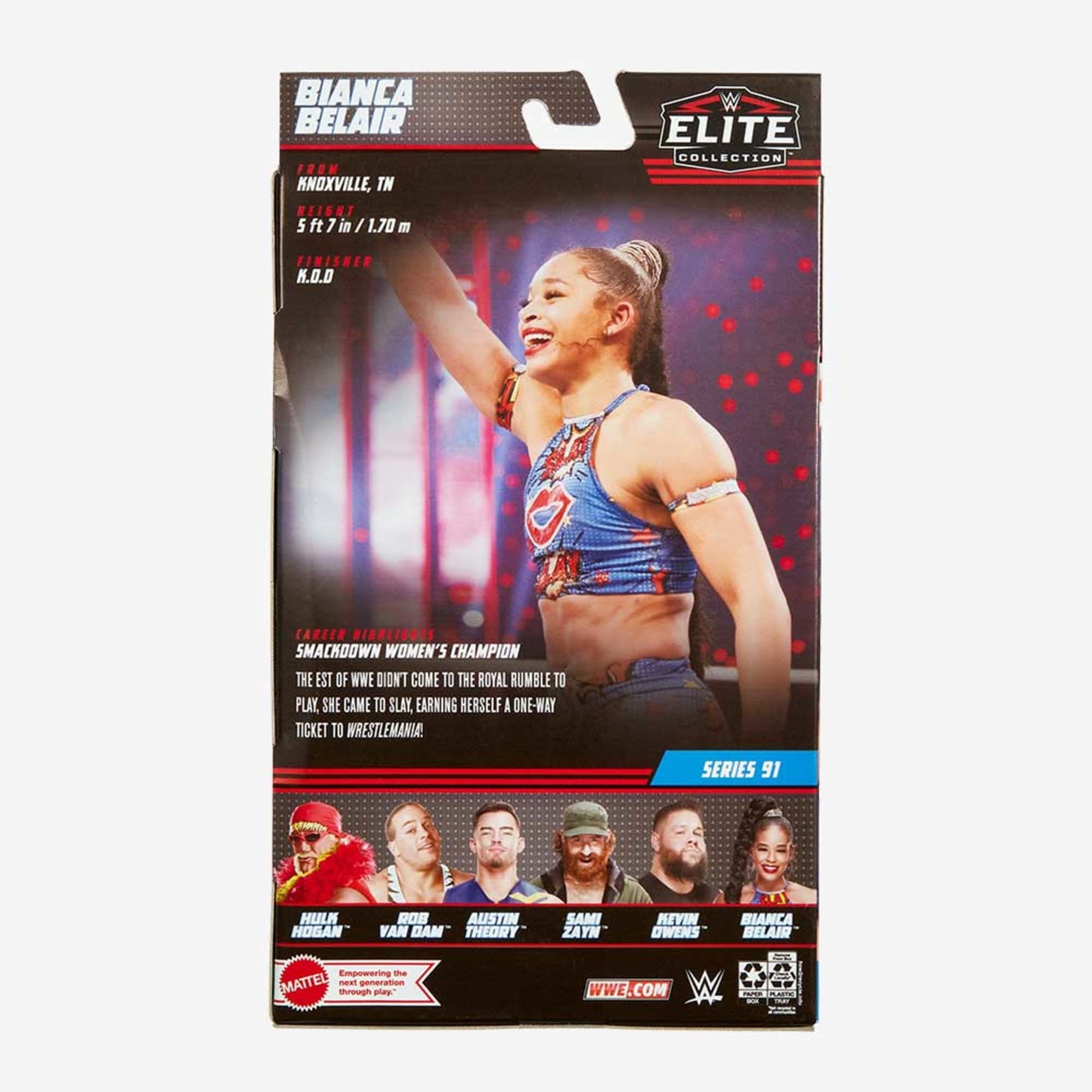 WWE Bianca Belair Elite Collection Action Figure - Mô Hình Nhân Vật WWE Cao Cấp - Mattel HDF18 - Hình ảnh bổ sung 7