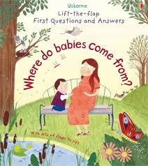 Sách Usborne - tương tác lật mở cho bé 6-8 tuổi Lift The Flap First Questions Answers Where Do Babies Come From