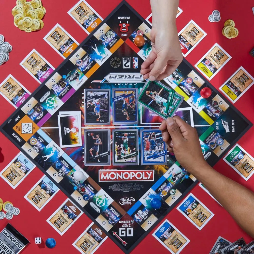 Bộ Cờ Tỷ Phú Monopoly Prizm: Phiên Bản NBA 2nd Edition Kèm Thẻ Bài Panini 2023-24 (F9571) Hasbro