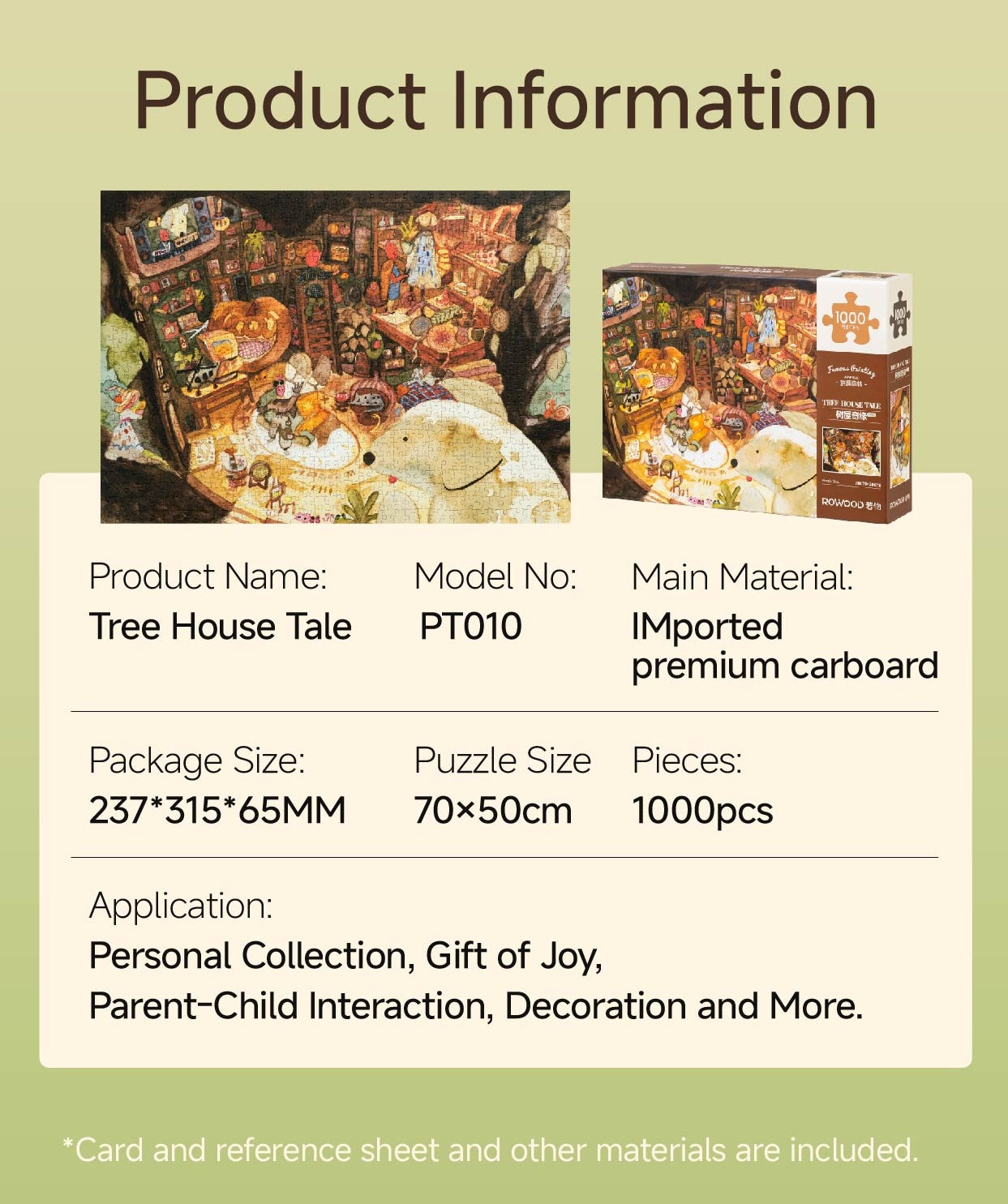 Rowood 1000 Piece Jigsaw Puzzle - Tree House Tale PT010 - Đồ chơi xếp hình 1000 mảnh - Rolife