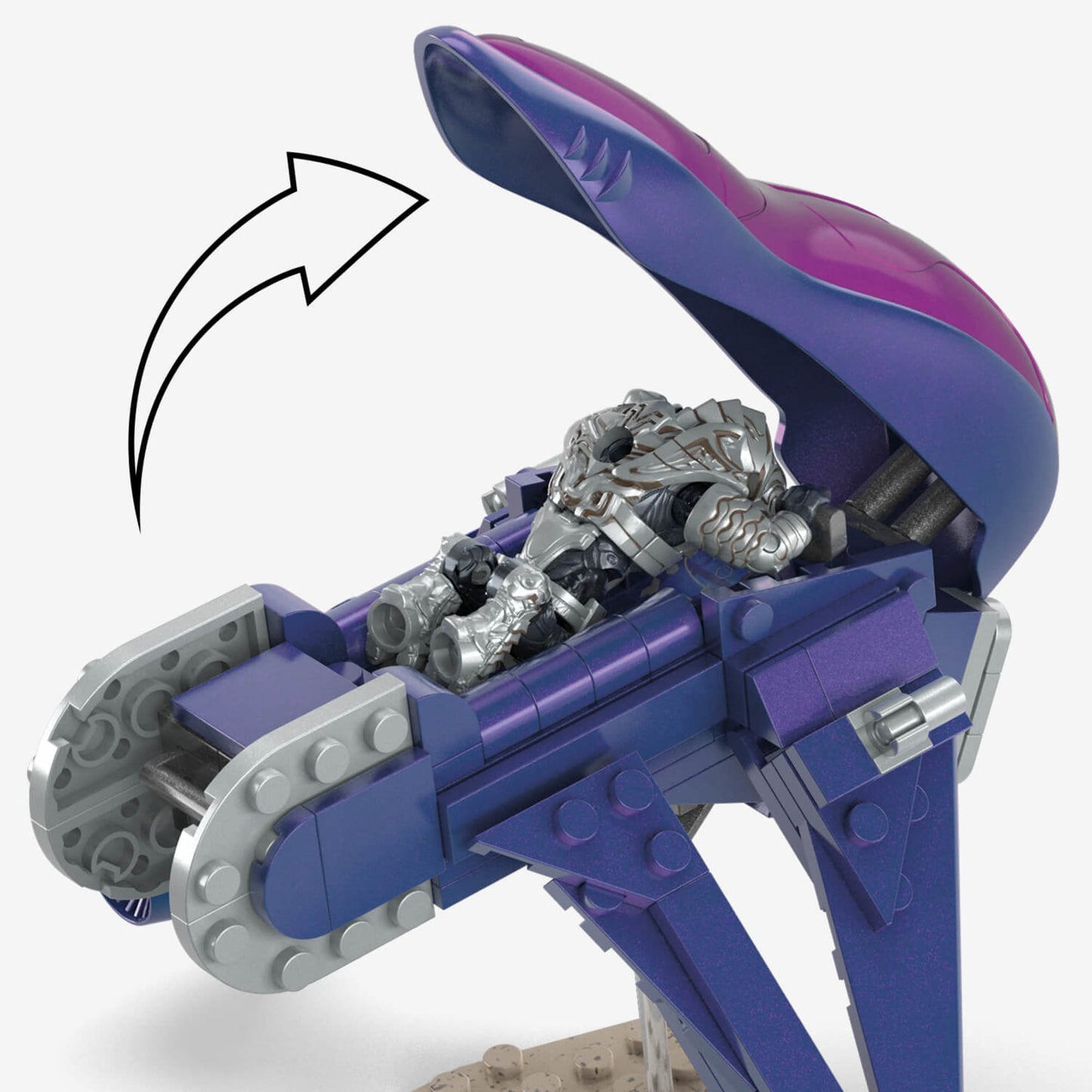 MEGA Construx Halo Arbiter's Quest Aircraft Building Set - Bộ Đồ Chơi Lắp Ráp Máy Bay Banshee - MEGA Mattel - ảnh 2 - Buildin