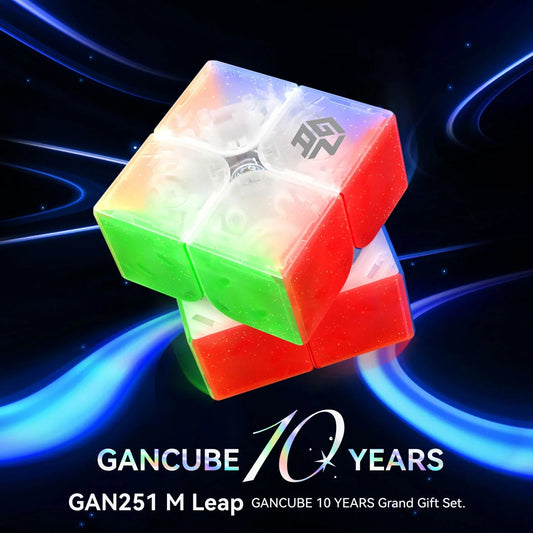 GAN251 M Leap Ten Years Grand Gift Set - Rubik 2x2 Nam Châm Kỷ Niệm 10 Năm GANCUBE