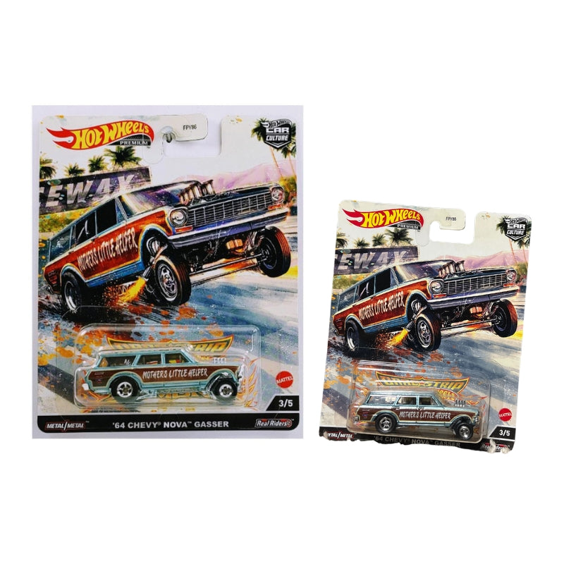 64 Chevy Nova Wagon Gasser - Xe mô hình cao cấp - Hot Wheels FPY86