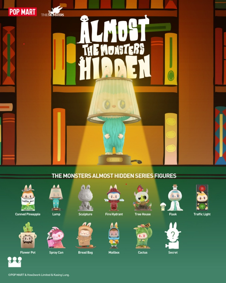 THE MONSTERS Almost Hidden Series Figures - Mô Hình Hộp Mù Labubu Pop Mart Pop Mart - ảnh 5 - Art toys